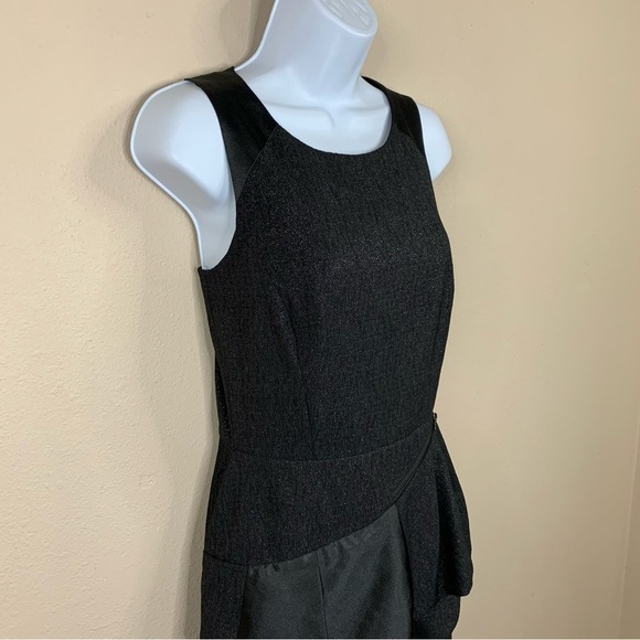 Size 4 Gianni Bini Black Shimmer Peplum Cocktail Dress Sleeveless Party Event - Picture 7 of 11